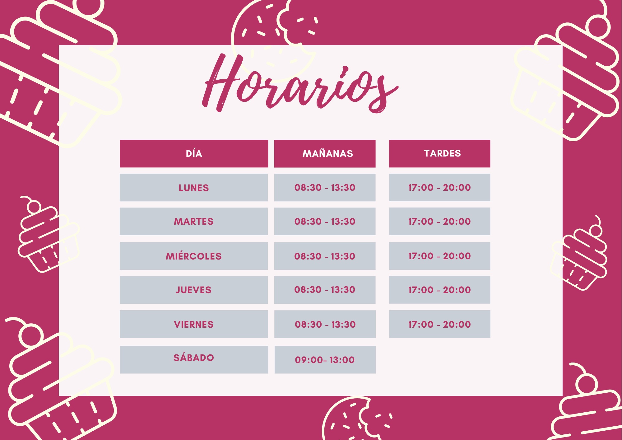 Mossets Horarios